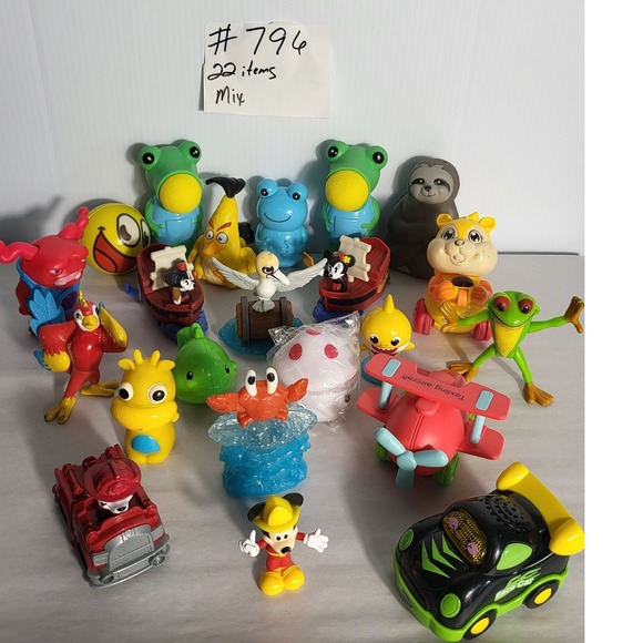 Other - 22 Piece Kids Toy Mix Lot - Assorted Figures Vehicles & More